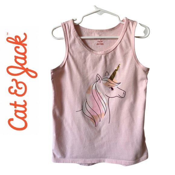 Cat & Jack Other - Cat & Jack Girls Size S 6/6X Pink Unicorn Tank Top!